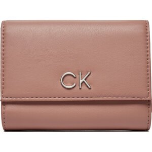 Velká dámská peněženka Calvin Klein Re-Lock Trifold Md K60K608994 Ash Rose VB8