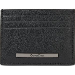 Pouzdro na kreditní karty Calvin Klein Modern Bar Cardholder 6Cc K50K510892 Černá