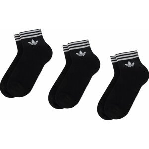 Sada 3 párů nízkých ponožek unisex adidas Tref Ank Sck Hc EE1151 Černá