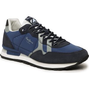 Sneakersy Pepe Jeans Britt Man Print PMS30852 Tmavomodrá