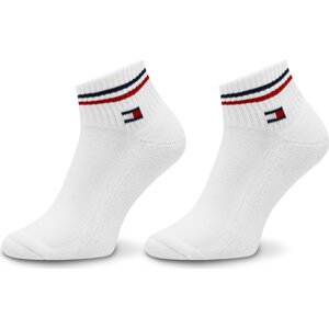 Sada 2 párů nízkých ponožek unisex Tommy Hilfiger 701228177 Bílá