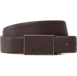 Pánský pásek Calvin Klein Leather Inlay Plaque Pal 35Mm K50K509766 Hnědá