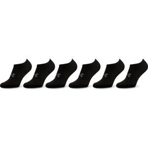 Sada 6 párů kotníkových ponožek unisex Under Armour Ua Essential No Show 6Pk 1382611-001 Černá
