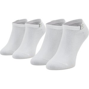 Sada 2 párů dámských nízkých ponožek Calvin Klein Jeans 701218749 Bílá