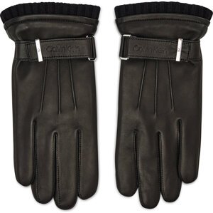 Pánské rukavice Calvin Klein Leather Rivet Gloves K50K507425 BAX
