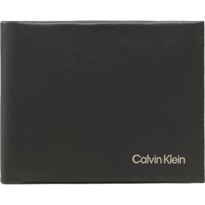 Velká pánská peněženka Calvin Klein Ck Concise Bifold 6Cc W/Bill K50K510597 Černá