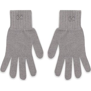 Dámské rukavice Calvin Klein Re-Lock Knit Gloves K60K611164 Mid Grey Heather P4A