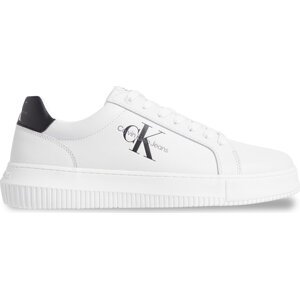 Sneakersy Calvin Klein Jeans Chunky Cupsole Monologo YM0YM00681 Bílá