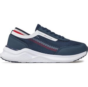 Sneakersy Tommy Hilfiger Stripes Low Cut Lace Up Sneaker T3B9-33395-1697 S Blue 800