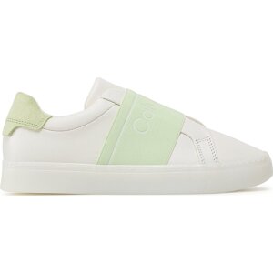 Sneakersy Calvin Klein Clean Cupsole Slip On-He HW0HW01416 Marshmallow/Spirit Green 01U
