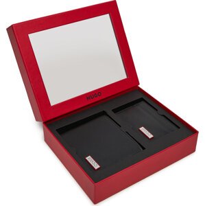 Sada peněženka a pouzdro na karty Hugo Gbhm 8 Cc Card Case 50516995 Černá