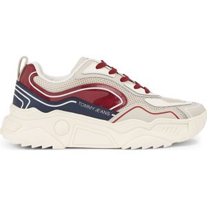 Sneakersy Tommy Jeans Tjw Chunky Runner Monocolor Lc EN0EN02263 Rouge/Twilight Navy/Bleached Stone XJS