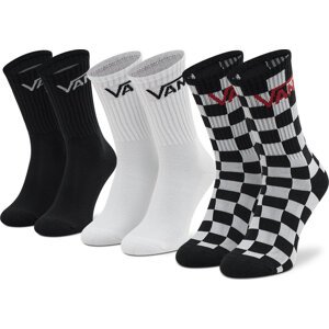 Sada 3 párů dětských vysokých ponožek Vans Classic Crew VN000XNQBKC1 Černá