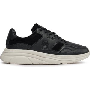 Sneakersy Tommy Hilfiger Modern Runner Premium Lth FM0FM04879 Black BDS