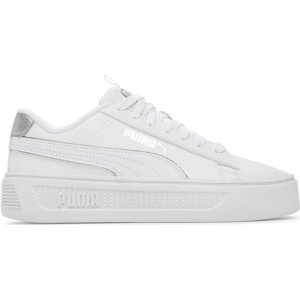 Sneakersy Puma Smash Platform v3 Pop Up 392504 02 Puma White-Matte Silver-Puma Silver