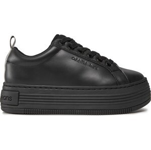 Sneakersy Calvin Klein Jeans Bold Flatf Low Laceup Lth In Lum YW0YW01309 Triple Black 0GT