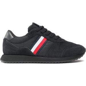 Sneakersy Tommy Hilfiger Runner Evo Mix FM0FM04699 Černá