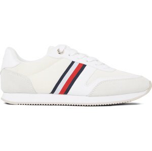 Sneakersy Tommy Hilfiger Essential Stripes Runner FW0FW07450 White YBS