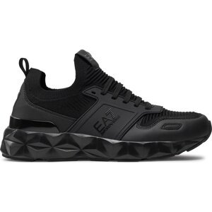 Sneakersy EA7 Emporio Armani X8X175 XK380 T822 Triple Blk+Blk Logo