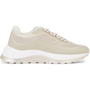 Sneakersy Calvin Klein 2 Piece Sole Runner Lace Up HW0HW01640 Béžová