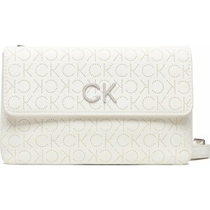 Kabelka Calvin Klein Re-Lock Dbl Crossbody Bag Perf K60K609399 Bílá