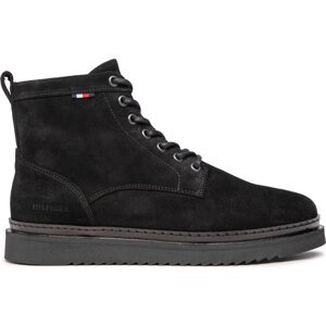 Kozačky Tommy Hilfiger Hilfiger Cleated Suede Boot FM0FM04191 Black BDS