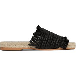 Espadrilky Manebi Fringed Knots Raffia Jute Sandals V 3.1 Y0 Black
