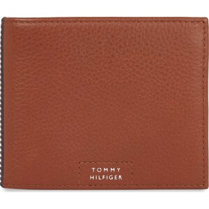 Velká pánská peněženka Tommy Hilfiger Th Prem Leather Flap & Coin AM0AM12189 Warm Cognac GTY