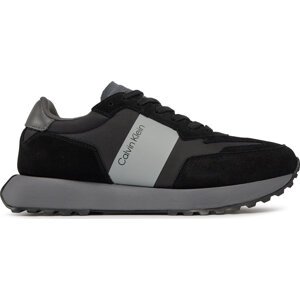 Sneakersy Calvin Klein Low Top Lace Up Mix HM0HM00497 Černá