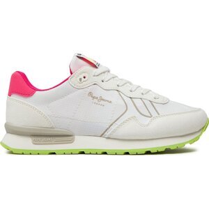 Sneakersy Pepe Jeans Brit Neon W PLS40011 White 800