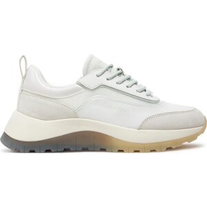 Sneakersy Calvin Klein Runner Lace Up Mesh Mix HW0HW01905 White/Milky Green 01T