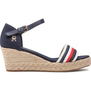Espadrilky Tommy Hilfiger Mid Wedge Corporate FW0FW07078 Space Blue DW6