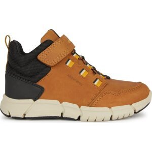 Kotníková obuv Geox J Flexyper Boy B Abx J949XA 032FU C6F2G D Brown/Dk Yellow