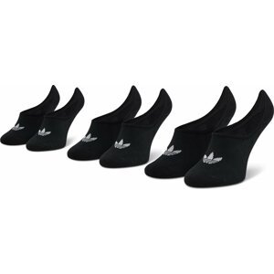 Sada 3 párů kotníkových ponožek unisex adidas No-Show Socks 3P FM0677 Černá