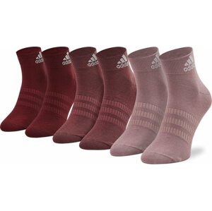 Sada 3 párů dámských vysokých ponožek adidas Light Ank 3Pp HE4997 Růžová