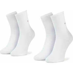 Sada 2 párů dámských vysokých ponožek Tommy Hilfiger 371221 White 300