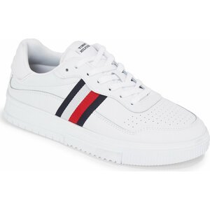 Sneakersy Tommy Hilfiger Supercup Leather Stripes FM0FM04824 White YBS