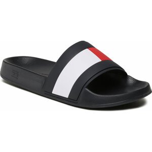 Nazouváky Tommy Hilfiger Rubber Th Flag Pool Slide FM0FM04236 Tmavomodrá