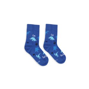 Dětské barefootové ponožky Be Lenka Kids - Crew - Dino - Royal Blue Velikost: 27-30